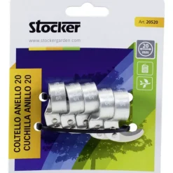 Stocker Legatrici E Coltelli*Coltello ad anello in alluminio 22 mm 5 pezzi in blister