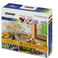 Stocker Stocker Shop|Sistemi Antizanzara Automatici Stocker*Kit balcone Geyser 10 m tubo + 3 ugelli + 3 raccordi T + 1 tappo