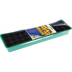 Stocker Protezione*Vassoio miniserra con vasetti in plastica 55,5 x 14,5 x h11 cm