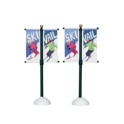 Lemax Luci E Alimentatori|Accessori*Street Pole Banner Set of 2 Cod. 24496