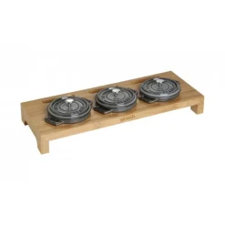 Staub Mini Cocotte E Ramekin*Supporto in Bambu' per Mini Cocotte