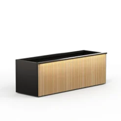 Herstera Fioriere In Metallo Herstera*Supporto Magnetico per Luci colore Antracite per Fioriere DECO 150x7x3cm