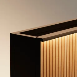Herstera Fioriere In Metallo Herstera*Supporto Magnetico per Luci colore Antracite per Fioriere DECO 150x7x3cm