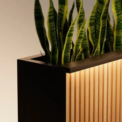 Herstera Fioriere In Metallo Herstera*Supporto Magnetico per Luci colore Antracite per Fioriere DECO 100x7x3cm