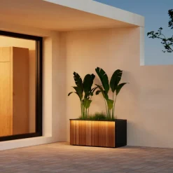 Herstera Fioriere In Metallo Herstera*Supporto Magnetico per Luci colore Antracite per Fioriere DECO 100x7x3cm