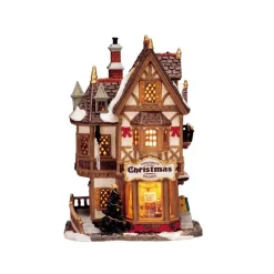 Lemax Edifici Illuminati|Lemax Best Buy*Tannenbaum Christmas Shoppe con Alimentatore Cod. 35845