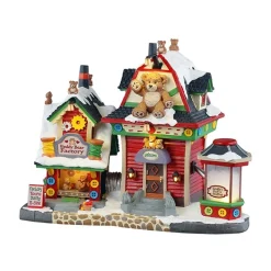 Lemax Edifici Illuminati|Novità Lemax Natale 2025*Teddy Bear Factory con Alimentatore 4.5V Cod. 55312