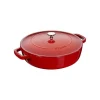 Staub Pentole E Tegami*Tegame Chistera 24 cm Rosso in Ghisa