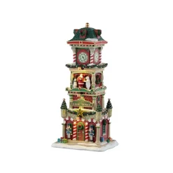 Lemax Edifici Illuminati|Novità Lemax Natale 2025*The Village Square Clock Tower B/O 4.5V Cod. 55320