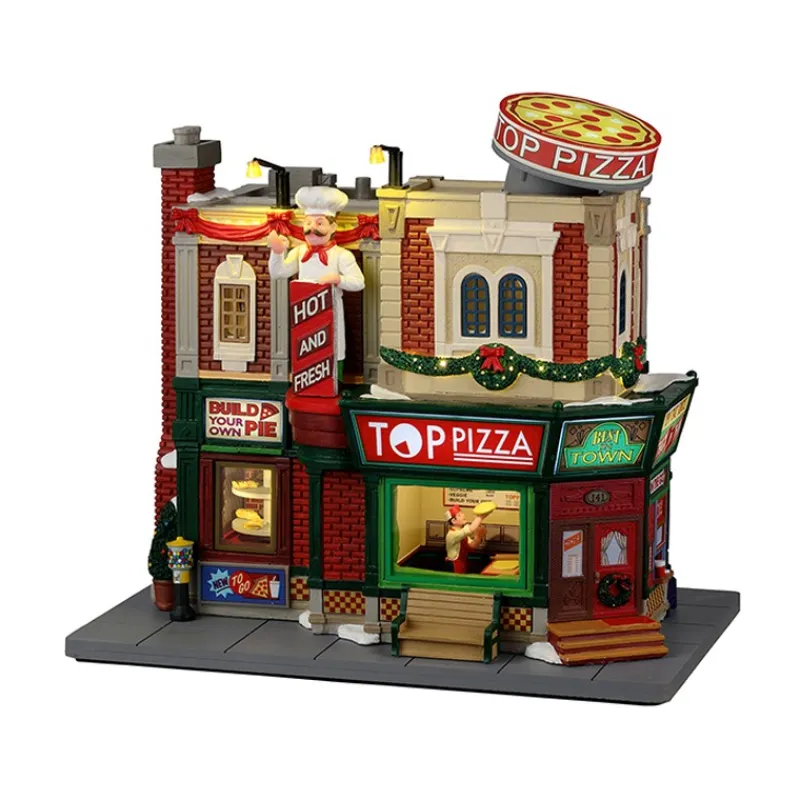 Lemax Edifici E Giostre In Movimento*Top Pizza con Alimentatore 4.5V Cod. 25860