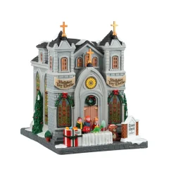 Lemax Prodotti Fuori Catalogo|Edifici Illuminati*Trinity Church Of Caddington B/O 4.5V Cod. 25884