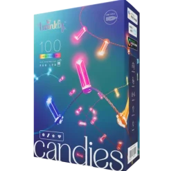 Twinkly Twinkly Home|Twinkly Strings*CANDIES a Candela Luci di Natale Smart 100 Led RGB II Generazione Cavo Verde