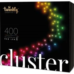 Twinkly Twinkly Strings|Luci Di Natale*CLUSTER Luci di Natale Smart 400 Led RGB II Generazione