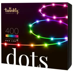 Twinkly Twinkly Home|Luci Di Natale*DOTS Striscia 20 m 400 Led RGB BT + WiFi Cavo Trasparente