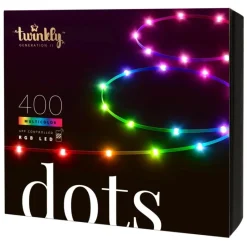Twinkly Twinkly Home|Luci Di Natale*DOTS Striscia 20 m 400 Led RGB BT + WiFi Cavo Nero