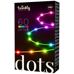 Twinkly Twinkly Home|Luci Di Natale*DOTS Striscia 3 m 60 Led RGB USB BT + WiFi Cavo Trasparente