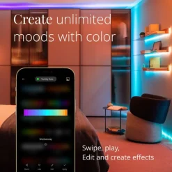 Twinkly Twinkly Home|Luci Di Natale*DOTS Striscia 3 m 60 Led RGB USB BT + WiFi Cavo Trasparente