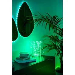 Twinkly Twinkly Home|Luci Di Natale*DOTS Striscia 3 m 60 Led RGB USB BT + WiFi Cavo Trasparente