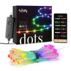 Twinkly Twinkly Home|Luci Di Natale*DOTS Striscia 10 m 200 Led RGB BT + WiFi Cavo Trasparente