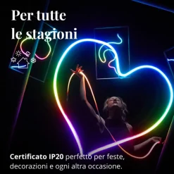 Twinkly Twinkly Home|Luci Di Natale*FLEX Tubo Flessibile 2 m 192 Led RGB BT + WiFi