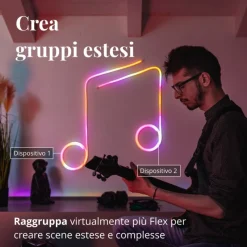 Twinkly Twinkly Home|Luci Di Natale*FLEX Tubo Flessibile 2 m 192 Led RGB BT + WiFi