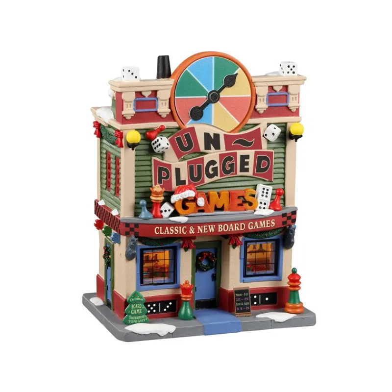Lemax Prodotti Fuori Catalogo|Edifici Illuminati*Unplugged Games B/O 4.5V Cod. 25894