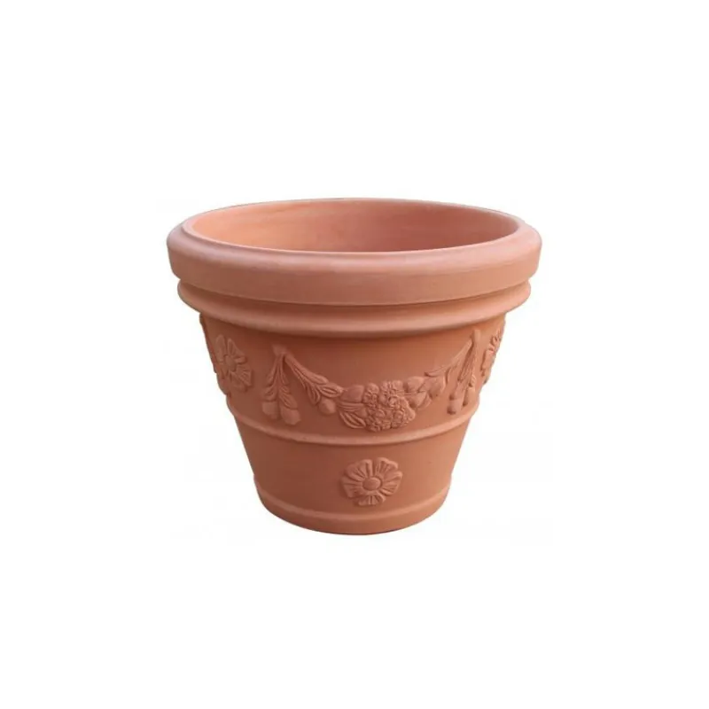 Teraplast Vasi In Resina Cotto Toscano|Vasi Tondi In Resina*Vaso Festonato