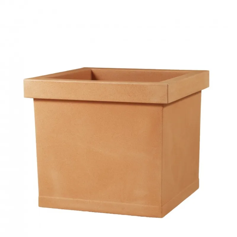 Teraplast Vasi In Resina Cotto Toscano|Vasi Quadrati In Resina*Vaso Quadro Liscio