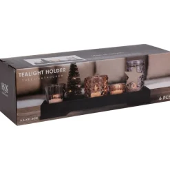 Koopman Complementi D'Arredo|Candele E Accessori*Vassoio Porta Tea Light Deco - 6 Pezzi