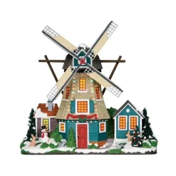 Lemax Edifici Illuminati|Edifici E Giostre In Movimento*Windmill B/O 4.5V Cod. 25333