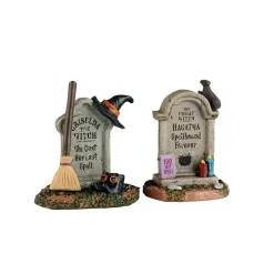 Lemax Accessori|Novità Lemax Spooky Town 2025*Witch Tombstones Set Of 2 Cod. 54445