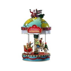 Lemax Edifici Illuminati|Edifici E Giostre In Movimento*Yuletide Carousel B/O 4.5V Cod. 94525