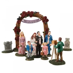 Lemax Scene Halloween|Scene Natalizie*Zombie Wedding Party Set Of 9 Cod. 23587